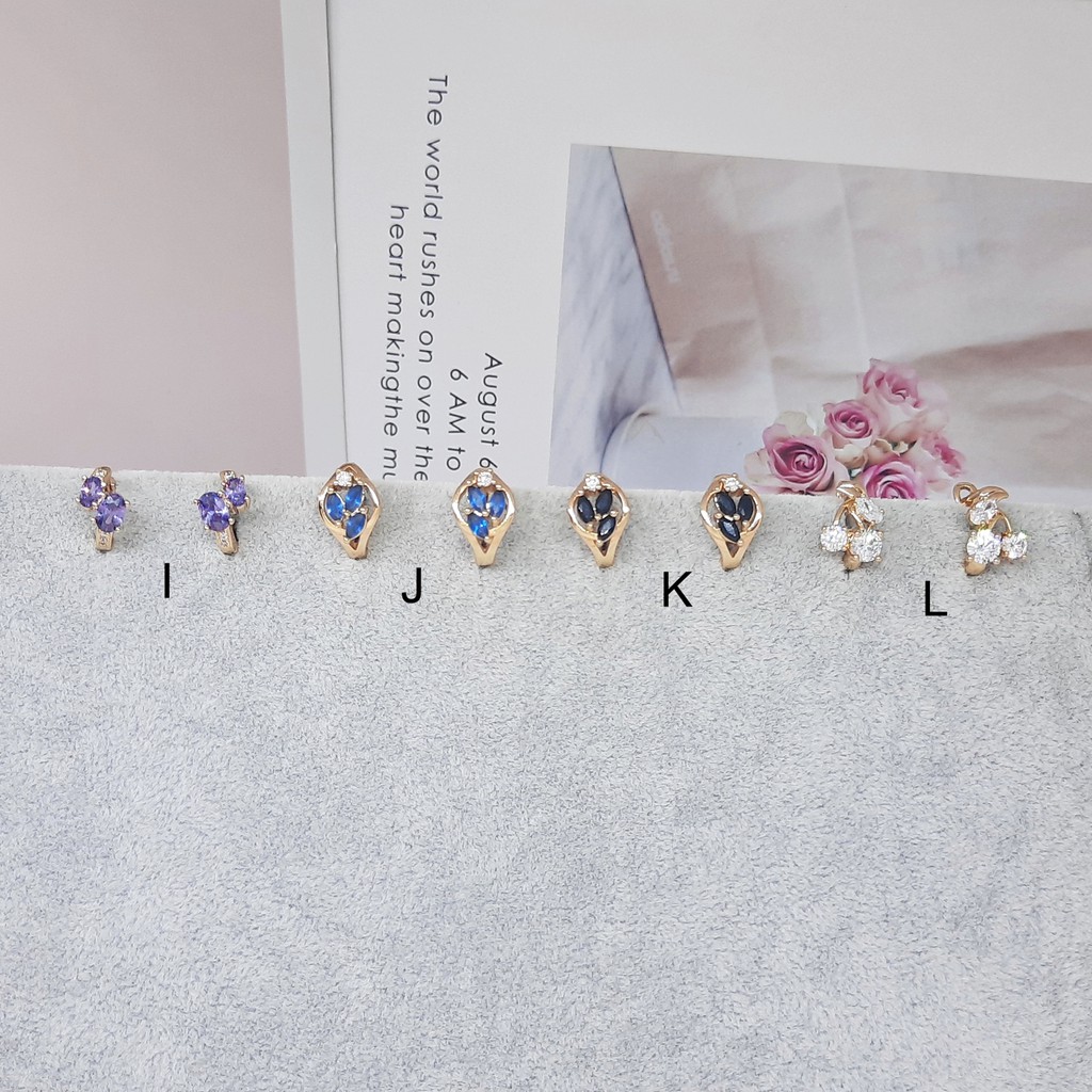 Anting Xuping Asli Model Hoop Batu Cubic Zirconia - BE200