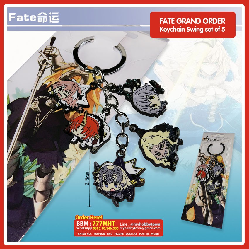 Gantungan Kunci Fate Grand Order Charm Set Of 5