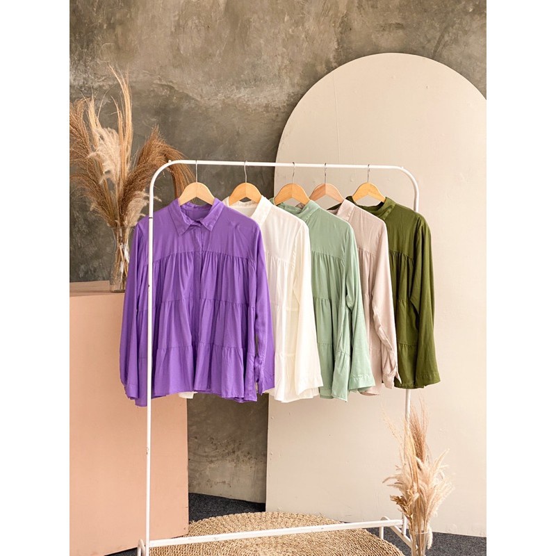 BEFAST - ZRX Blus Wanita HYUNJE / Sora Blouse / Blouse Wanita Casual / Blouse Kantor / Blouse Lengan Panjang Terbaru