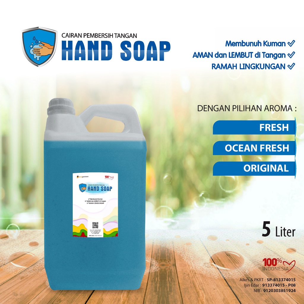 Sabun Cuci Tangan Antiseptic Variasi Aroma Segar 5 Liter / Hand Soap Hand Wash 5 Liter (  Jerigen  )