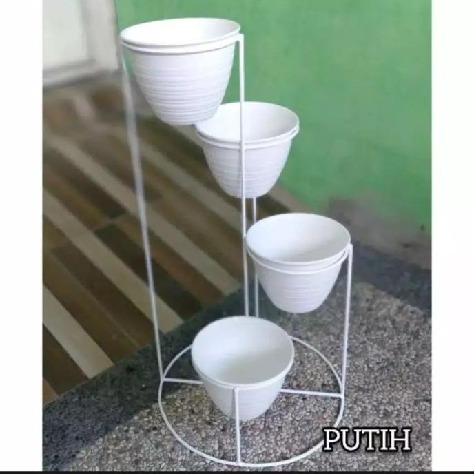 """] STANDING RAK POT 4 SUSUN/RAK POT BUNGA BESI/RAK POT TANAMAN HIAS -