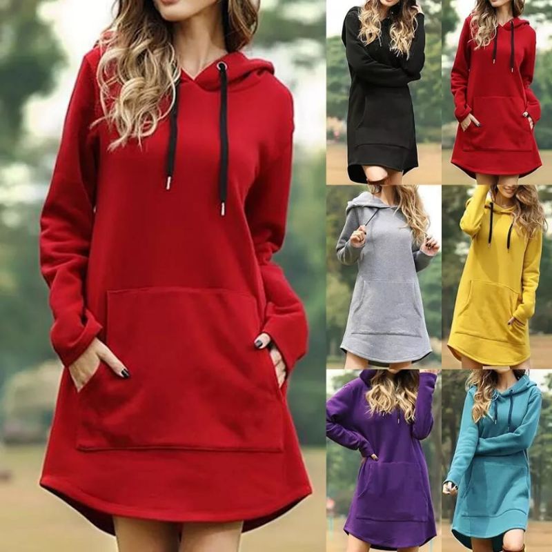 sweater Hoodie tunik wanita/sweater panjang wanita sweater tunik terbaru 2021 cewek/ hoodie panjang 