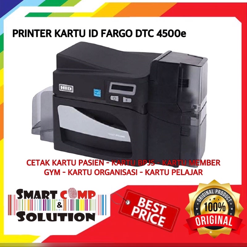 Printer ID Card Fargo DTC 4500e / Printer Kartu Single Side