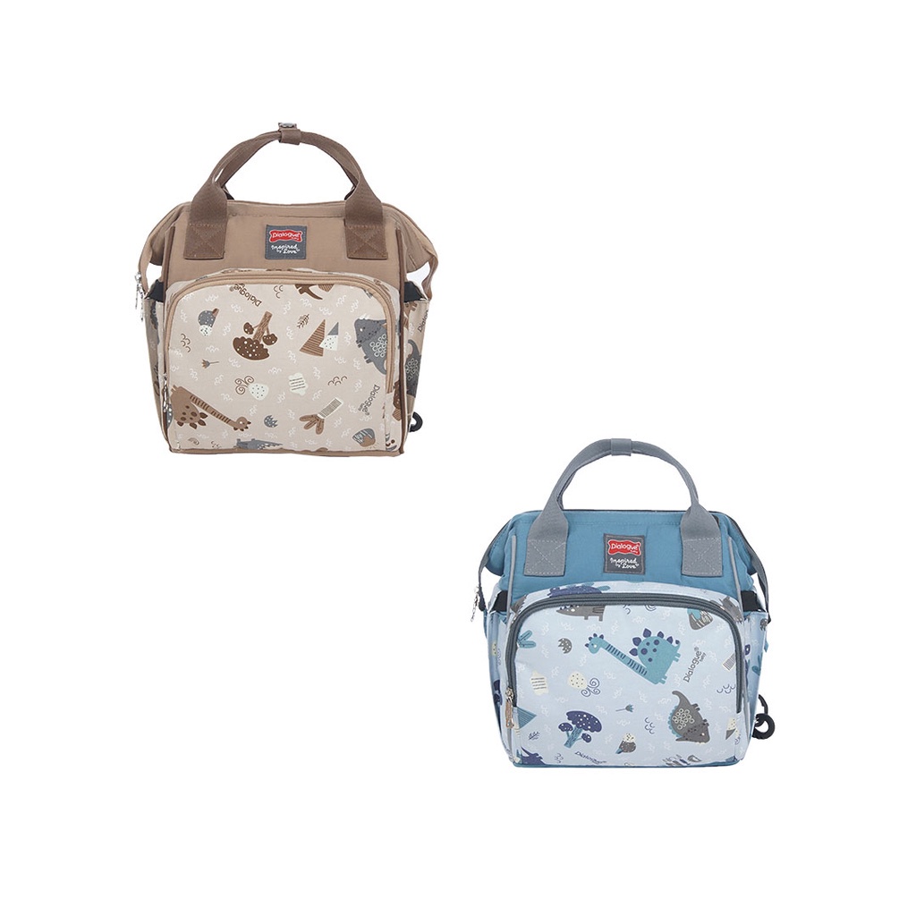 Dialogue Baby Tas Bayi Kecil 3in1 / Tas Bayi Besar + Tempat Botol Susu Dino Fun Series - DGT7253 DGT