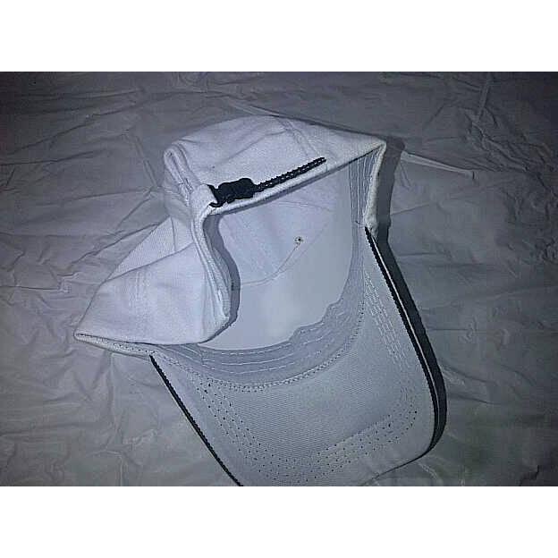 Update Topi Putih Polos Lis Hitam Bahan (Rafel) Gilaa