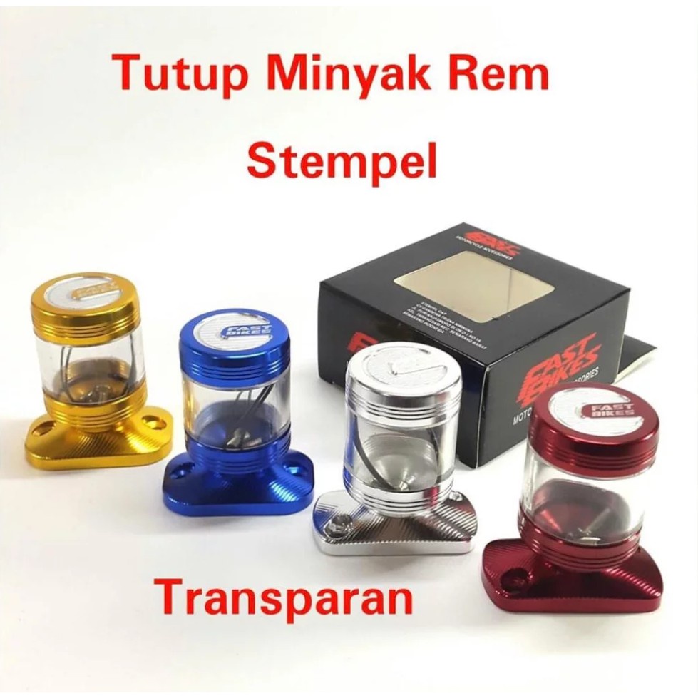 Tutup Minyak Rem Model Stempel Transparan Kaca Cover Honda Beat Fi Scoopy Fi Vario Fi Spacy Supra motor