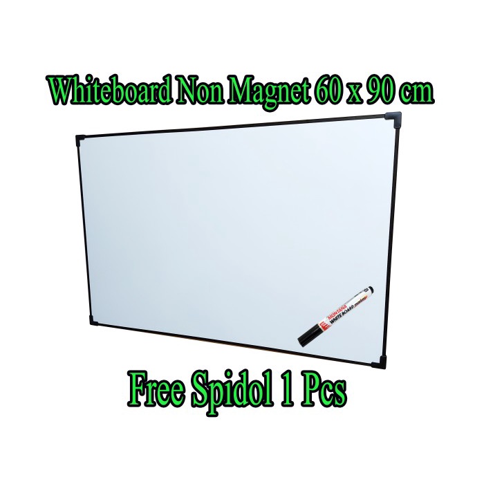 

Papan Tulis 60 x 90 cm Whiteboard - WB Non Magnet, Non Paket promo