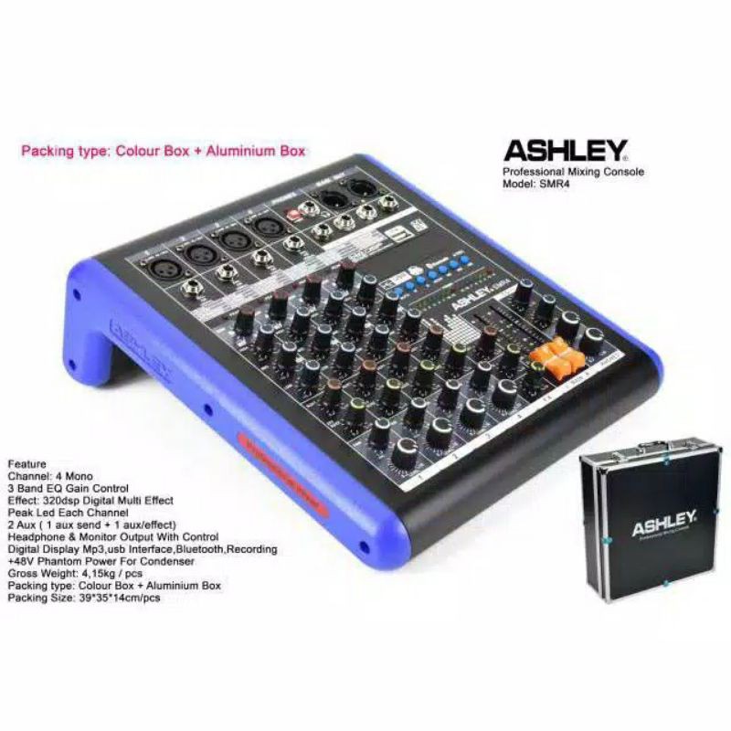 Mixer Audio 4 Channel Ashley SMR4 SMR-4 SMR 4 Original Murah Bagus
