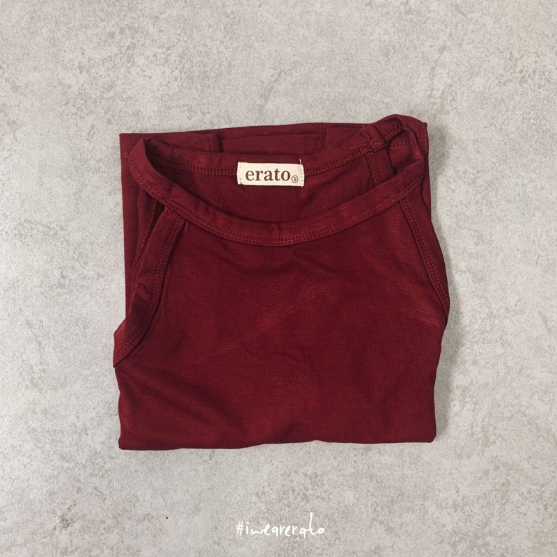 ERATO - Athela Crop Tank Top / Atasan Wanita-Maroon