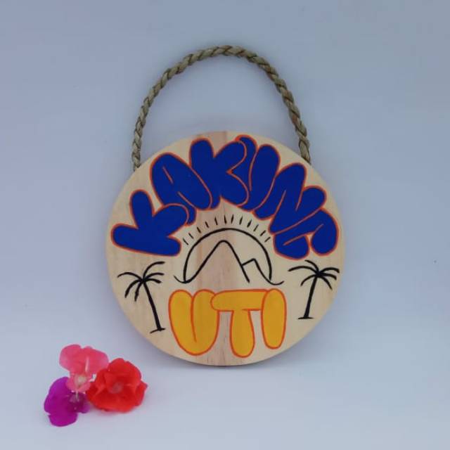 Hiasan Dinding Nama Talenan Lukis Nama Diameter 15cm Shopee