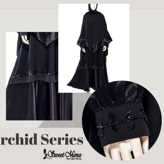 Bismillah...

O R C H I D spesifikasi : 
Bahan Gamis : Hareer 
     Al-Qatar ori import Saudi