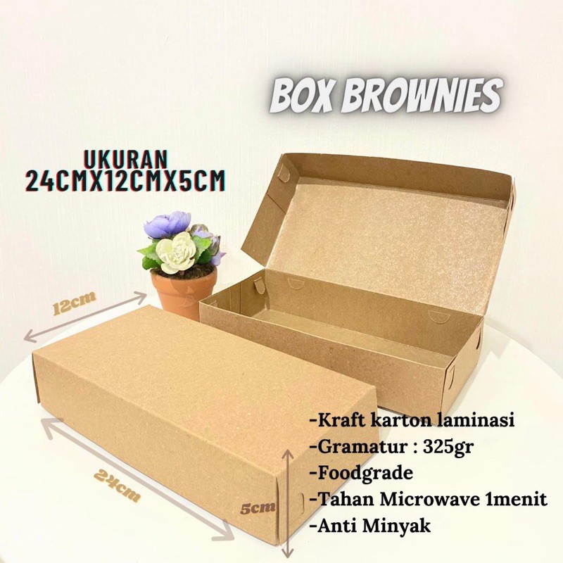 

Box brownies/ kue bahan kraft laminating