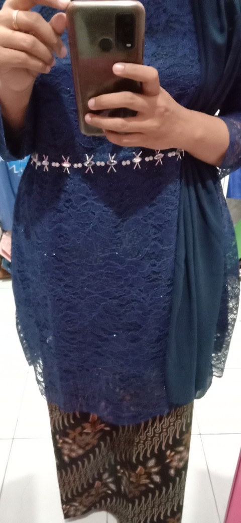 Maura Couple - Sania Ruffle Batik Couple Ori Ndoro Jowi Dnt Garansi Termurah Shopee - Payet Navy