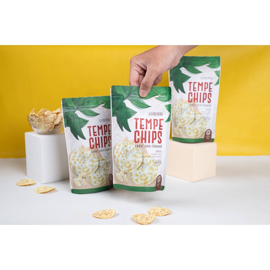 GOODLIVING TEMPE CHIPS RASA JAGUNG 55 GR | SNACK KERIPIK TEMPE SEHAT