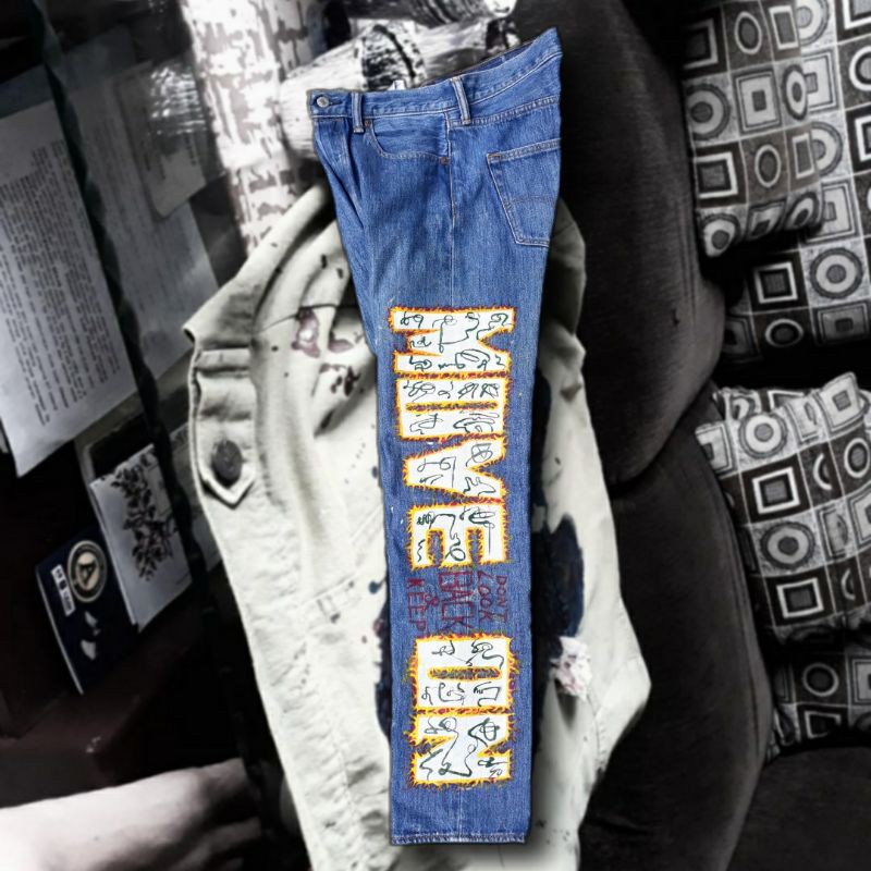 levi's 501 original custome painting