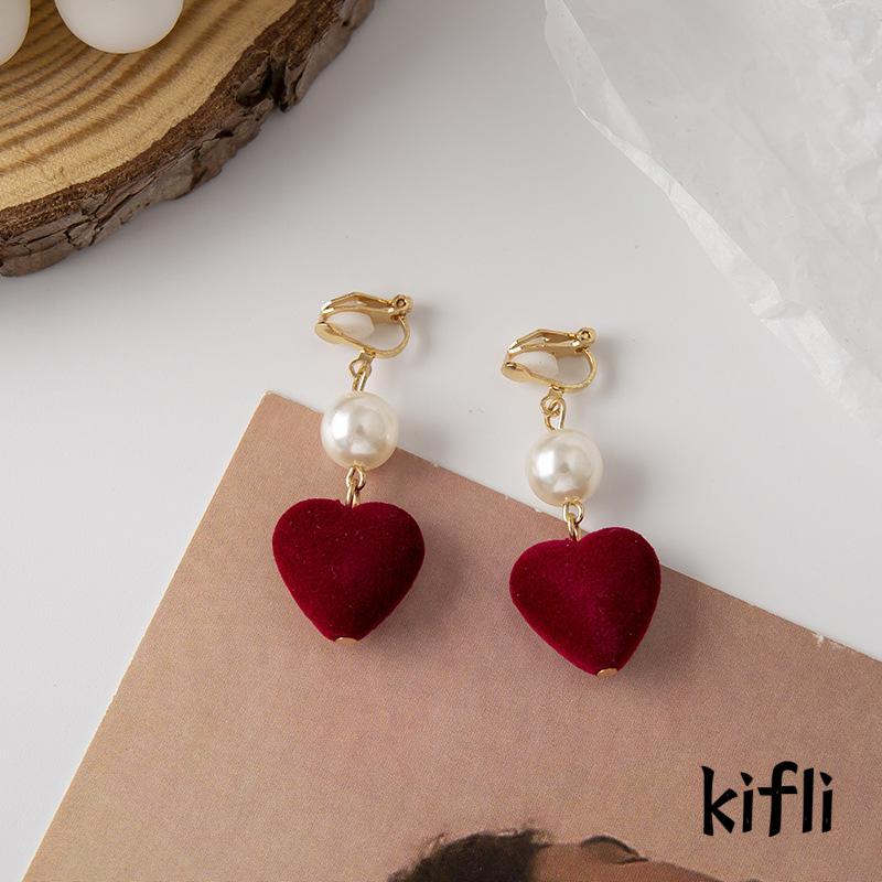 Anting Tusuk,Gantung Temperament Desain Hati,Gaya Simple,Untuk Wanita