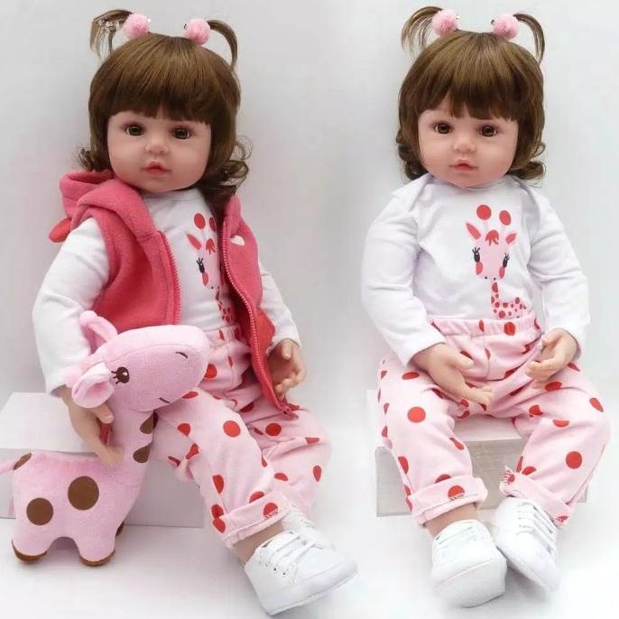 Mainan Boneka Bayi Reborn Seperti Asli Bahan Silikon Ukuran 48cm Termurah