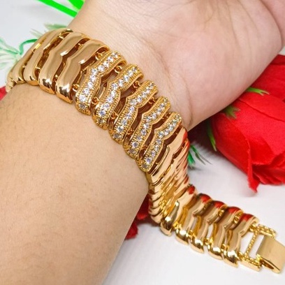 gelang tangan bangle motif terbaru perhiasan lapis Emas 24k