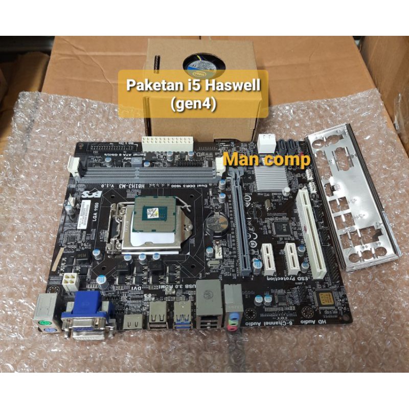Paketan Mainboard H81 + Core i5 4570/4590 + Fan cooler