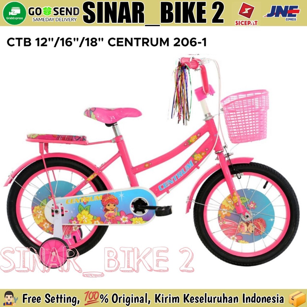 Sepeda Mini Anak Perempuan 12 16 &amp; 18 Inch MINI CENTRUM CT 206