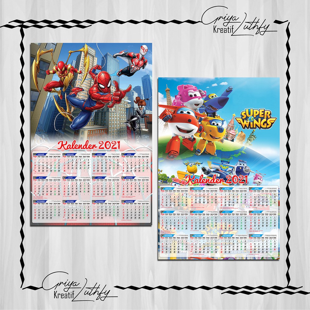 

Kalender Dinding 2021 - Kalender Dinding Karakter