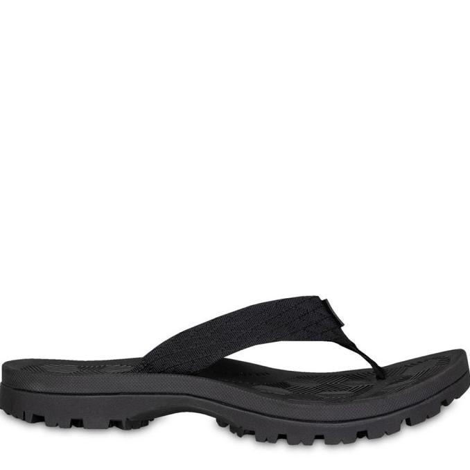 EIGER BHARDEV PINCH SOLE BLACK SANDALS