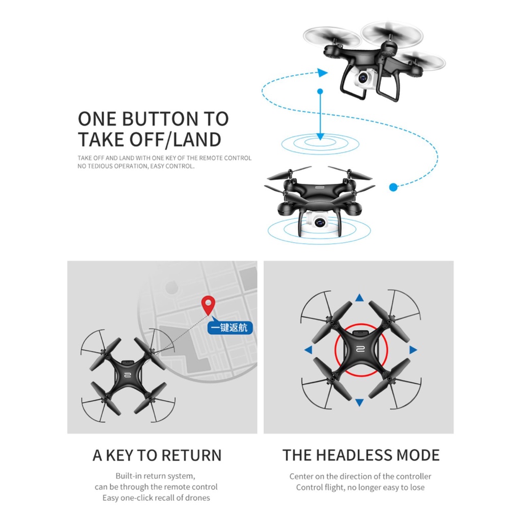 TXD - 8S - 4K The phone controls the drone Version Dual AntiShake Self-Stabilized - A KEY Return