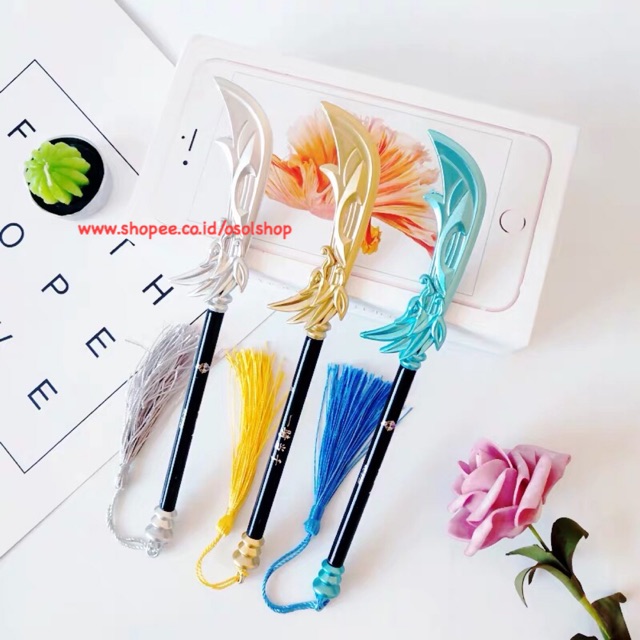 SATUAN Pulpen pedang wushu / eceran sword gel pen / bolpen senjata ecer unik murah