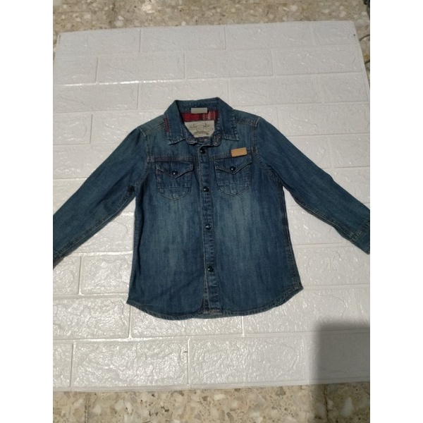 Preloved Like New Kemeja Jeans Washed Anak Zara Kids Preloved Zara Boys Jeans Shirt Preloved Jeans W