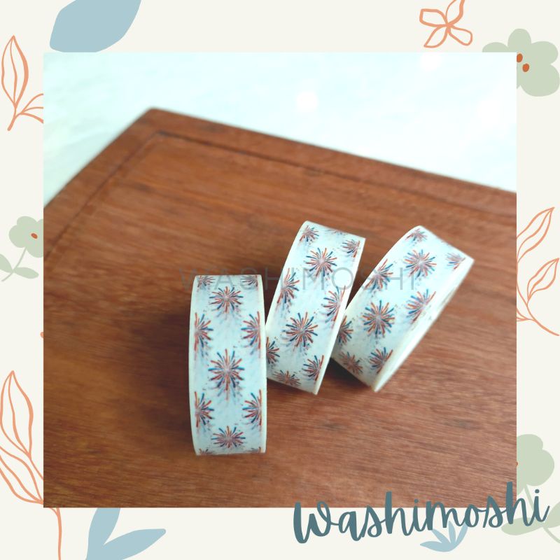 

Washimoshi Masking Washi Tape White Torn Design / Washitape Motif Duri