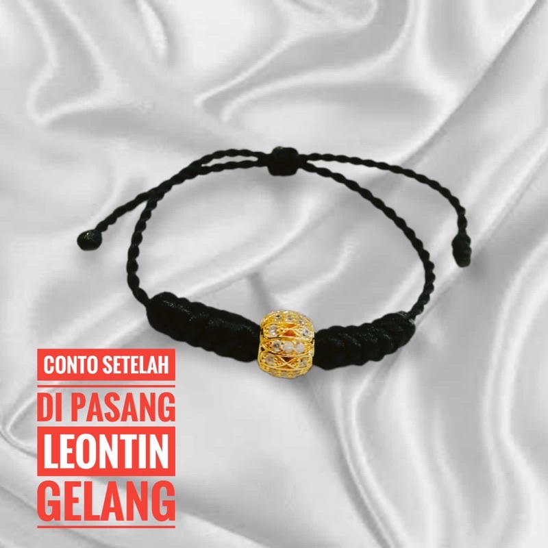 gelang tali//gelang serut//bisa di pasang dg leomtin gelang