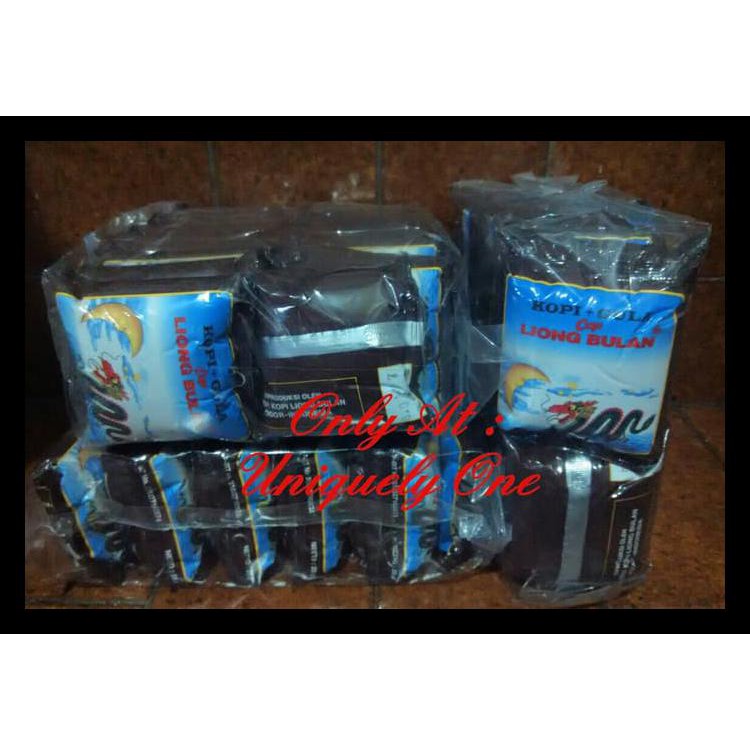 

Kopi Hitam + Gula Cap Liong Bulan - Harga Murah 1 Pak Isi 20 Pcs @25Gr Bermutu