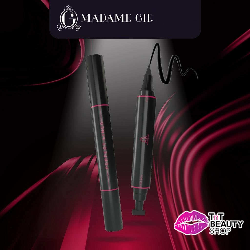 Jual Madame Gie Perfect Liner Eyeliner Black Two In One 2in1 Stamp