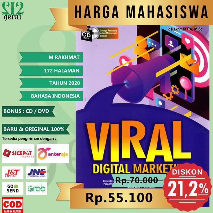 

(BISA COD) HARGA MAHASISWA BUKU VIRAL DIGITAL MARKETING M RAKHMAT HEMAT Kode 1033