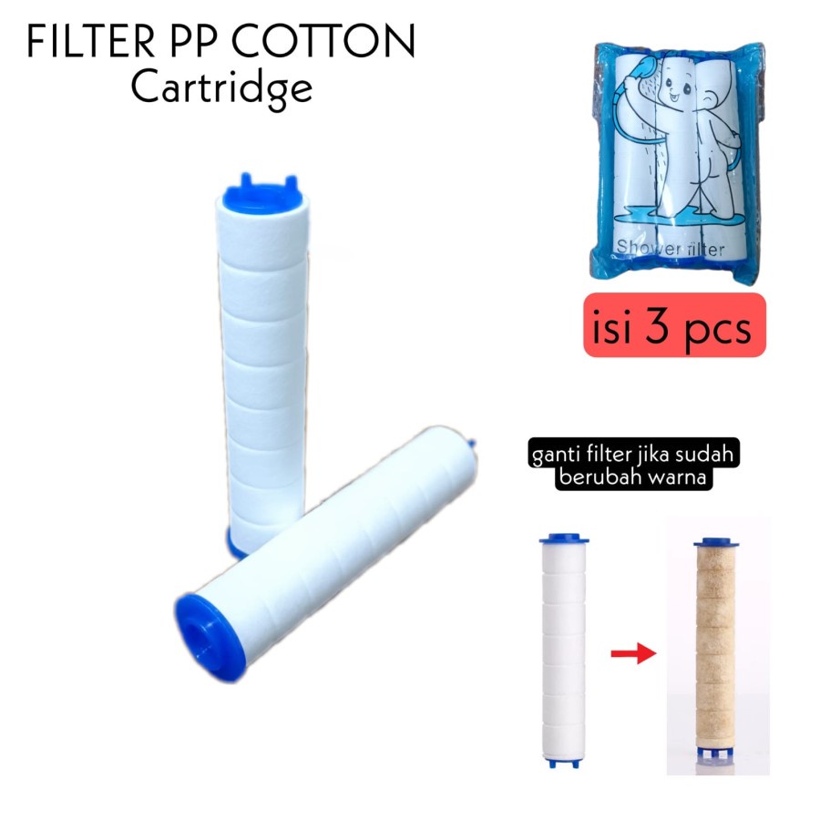 Filter PP Cotton Cartridge Kepala Shower Head shower Ion