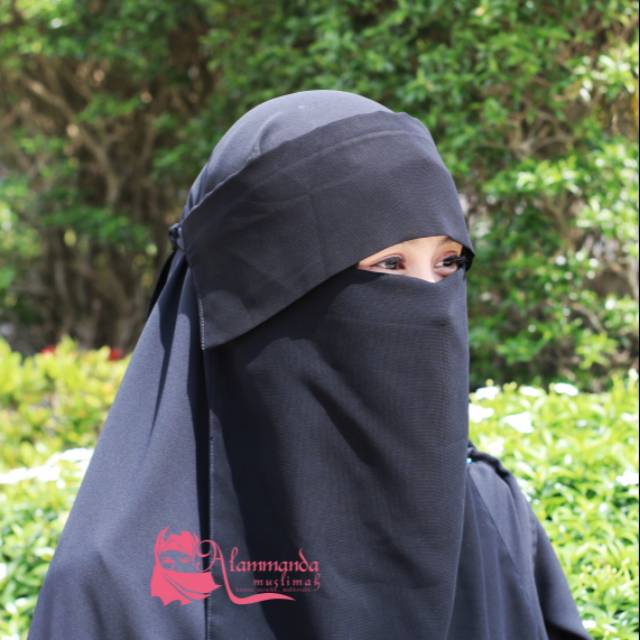 Niqab Bandana Poni Niqab Niqob Cadar Hidden Eyes Sifon Silky Shopee