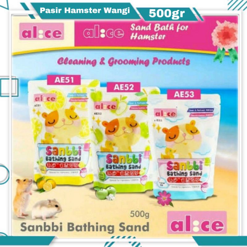 Pasir Hamster Sanbbi 500gr / Jolly 500gr / Strawbarry Hamster Bathing Sand / Mint Hamster Bathing Sand / Pasir Hamster Wangi