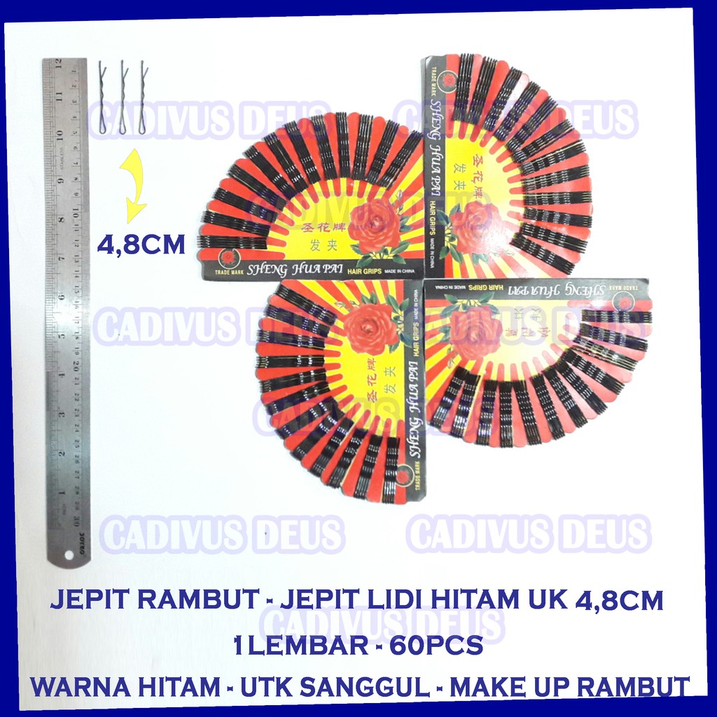 JEPIT LIDI RAMBUT - HARGA 1LBR - UJUNG PENTOL - Uk Biru 4,8CM