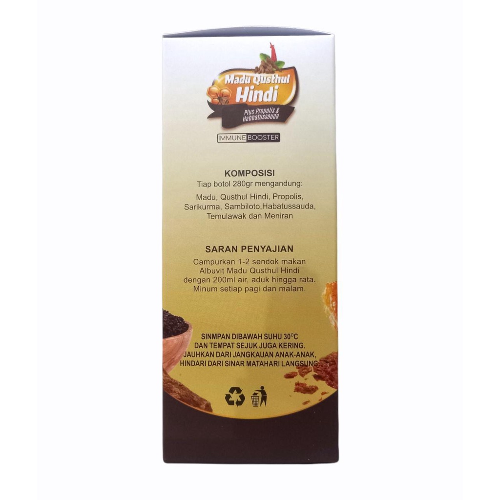 Qusthul Hindi Albuvit 7 In 1 Mix Imun Booster Madu Qustul Hindi 280gr