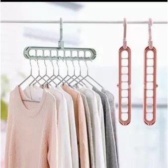 Gantungan Baju 9 Lubang / Magic Hanger Multifungsional Foldable Hanger