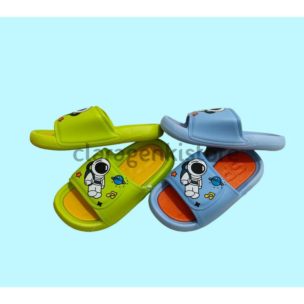 Breslin Sandal Anak Jelly Slop Cowok Cewek Motif Astonot Hits News Trendy Bahan Karet Empuk Lentur A