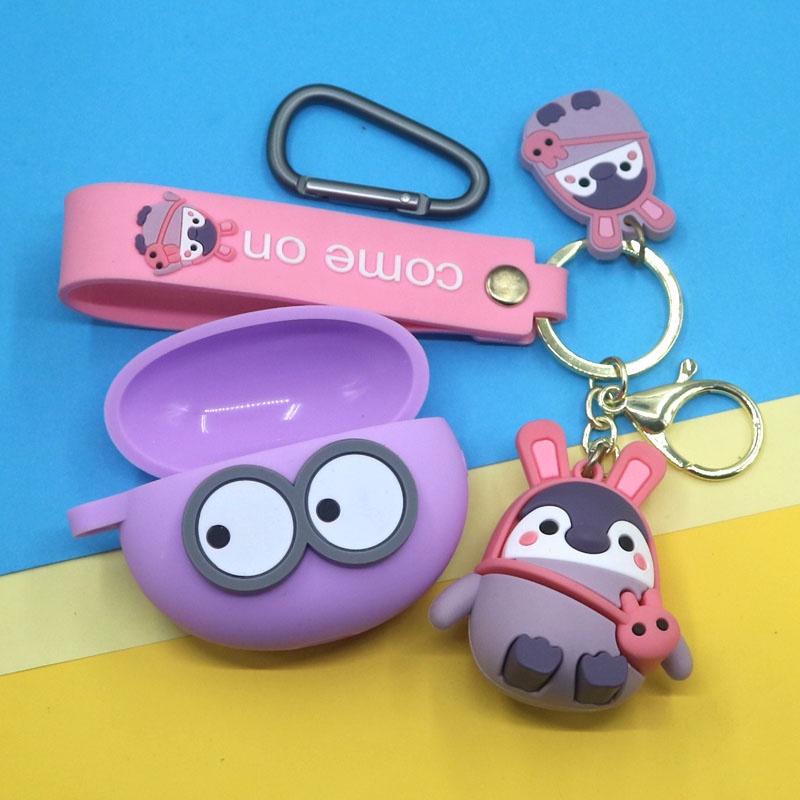 Case Pelindung headset Bluetooth anti Jatuh Motif Kartun penguin Untuk Huawei freebuds 4i