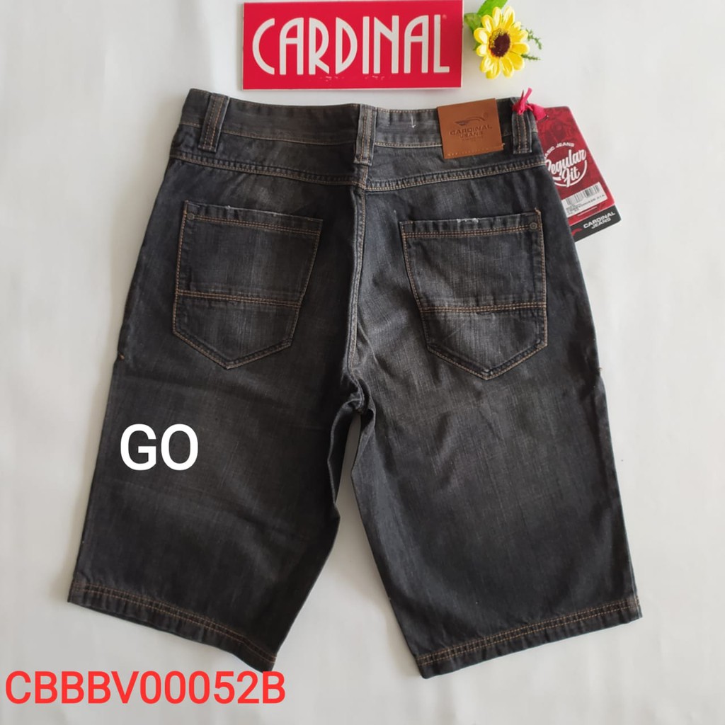 gof 37-38 CBBBV CARDINAL Celana Pendek Jeans Bermuda Casual Sobek Slimfit Reguler Fit Cowok Dewasa