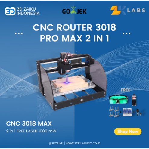 Preloved CNC Router 3018 PRO MAX 2 in 1 Cut and Engrave FREE Laser 1000 mW
