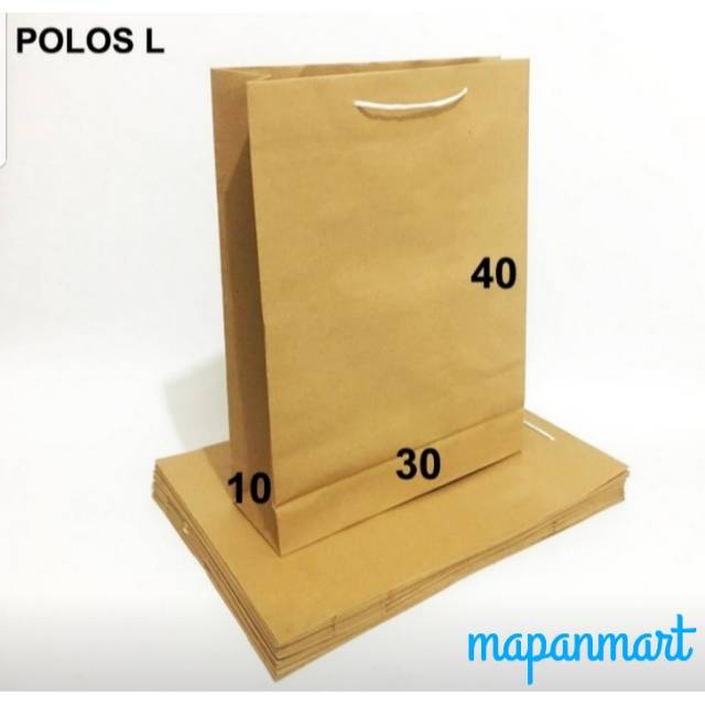 

PAPER BAG POLOS L (30 X 10 X 40)