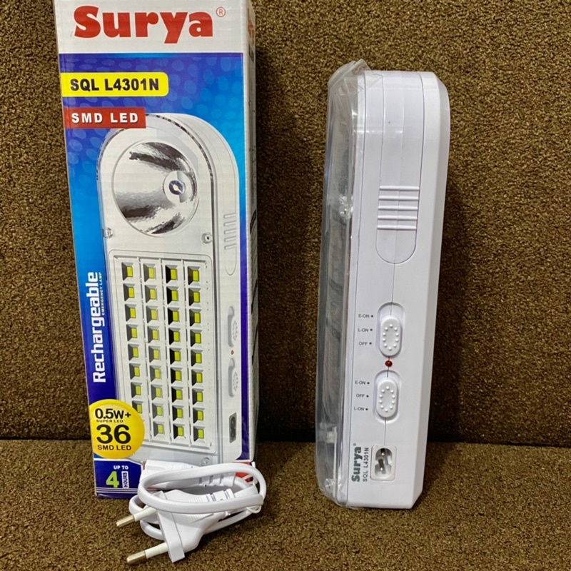 Emergency Lamp Surya SQL L4301N / Lampu Darurat SMD LED L4301N 4301N