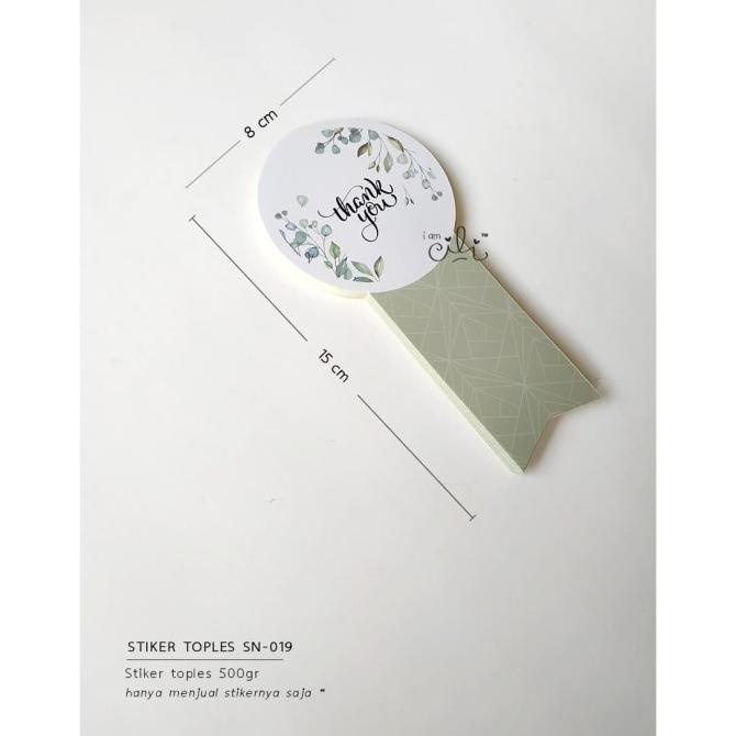 

(SN19) stiker thank you hijau untuk toples 500gr (uk 8x15cm)