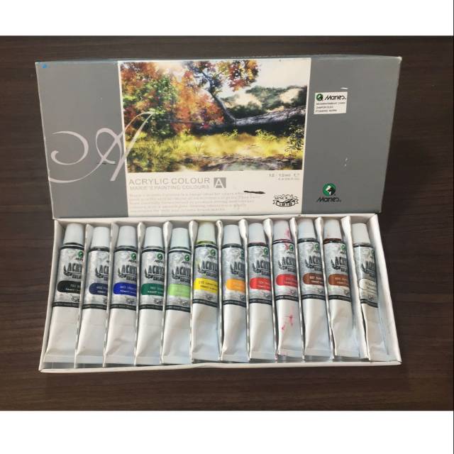 

Cat Akrilik Acrylic Colour Maries 12 Warna