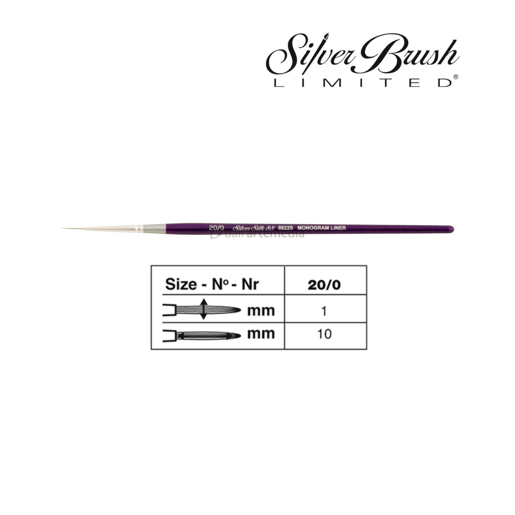 Silver Brush Silk 88 - Monogram Liner 8822S