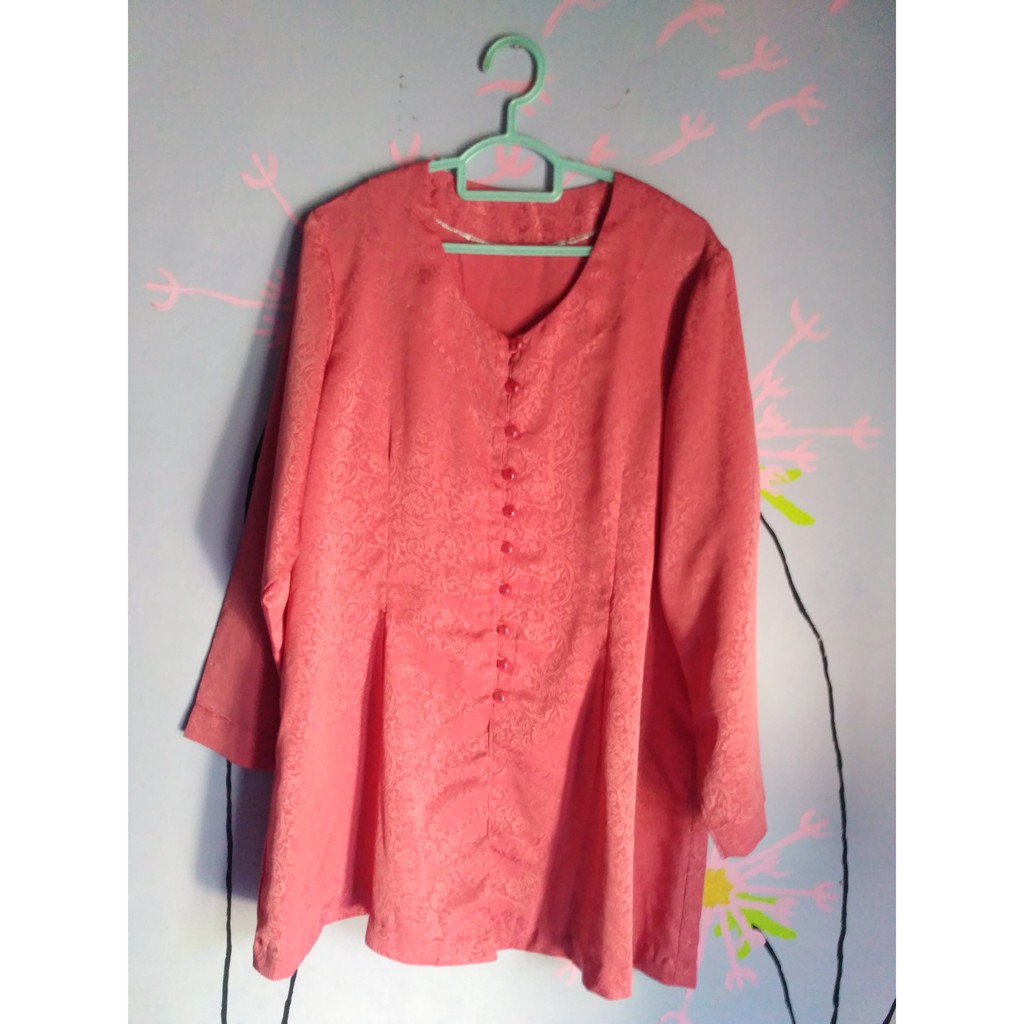 Preloved - Set Setelan Kebaya Warna Merah Scarlet